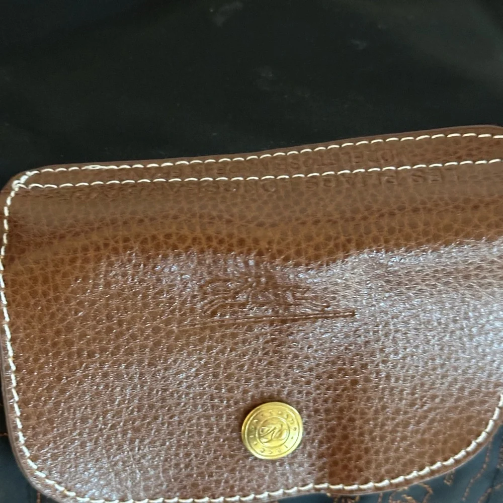 limited-edition Longchamp Le Pliage embroidered tote bag black and brown - Picture 7 of 12
